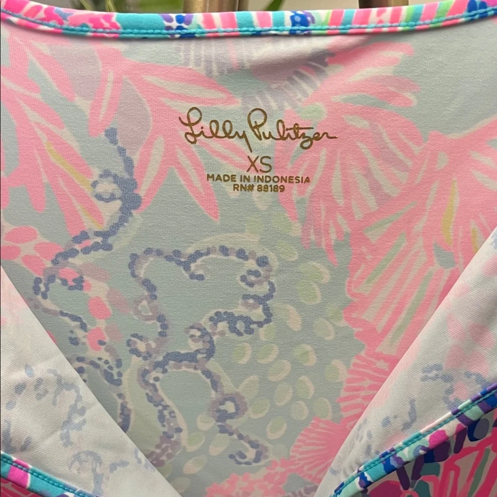 Lilly Pulitzer Pink and Blue Patterned Coverup - Picture 2 of 7